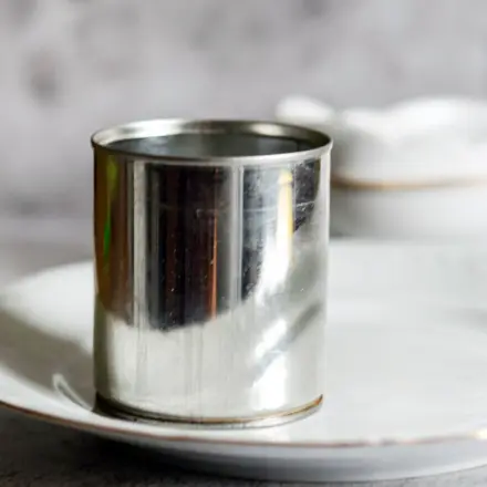 Servierring selbst gemacht aus Dosen