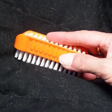 Katzenhaare mit Nagelbürste entfernen