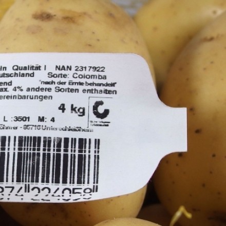 Viele Kartoffeln nach der Ernte behandelt: aufpassen beim Einkaufen