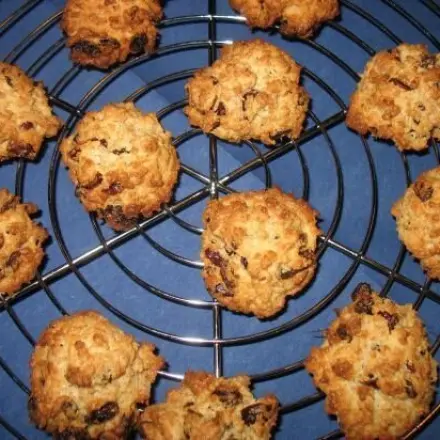 Vollkorn-Cakes mit Cranberrys und Rosinen
