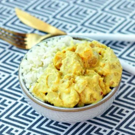 Curry-Hähnchen in Pfirsich-Sahne für Anfänger