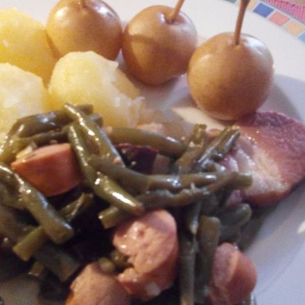 Birnen-Bohnen und Speck