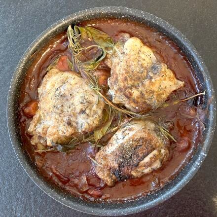 Coq au vin Original im Backofen