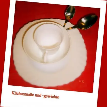 Abmessen statt abwiegen: ein paar Angaben für kleinere Mengen
