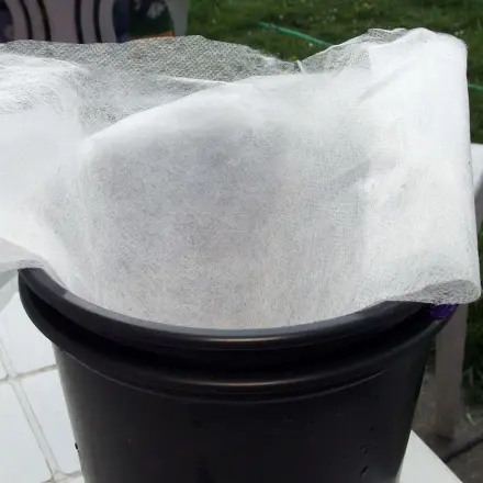 Topfdrainage mit Filtervlies