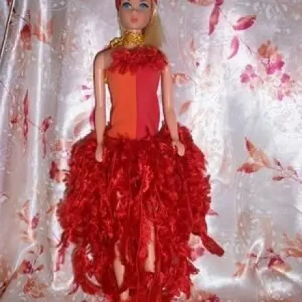Barbie Puppen Dress mit Fransenwolle