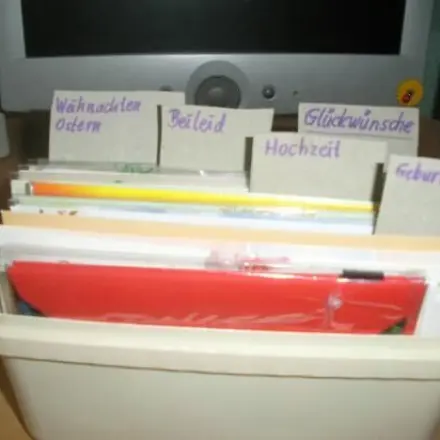 Glückwunschkarten aufbewahren
