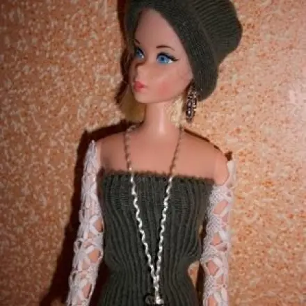 Barbie Puppen Outfit aus einem Socken & etwas Spitze