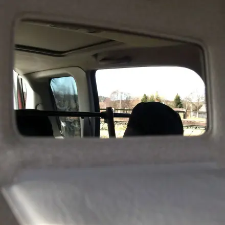 Brillenputztuch - Reinigung vom Rückspiegel