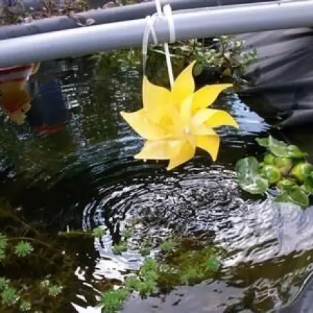 Wasserspiel für den Teich mit einer Windmühle