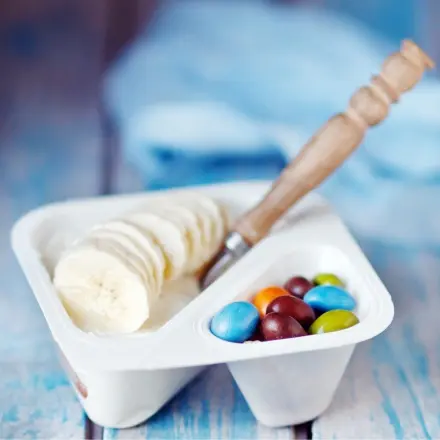 Leere Behälter vom "Joghurt mit der Ecke" weiterverwenden