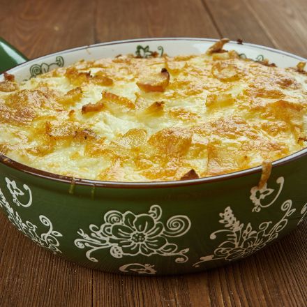 Hackbraten mit Kartoffelgratin - aus einer Form
