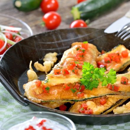 Gebratene Zucchini Schnitzel