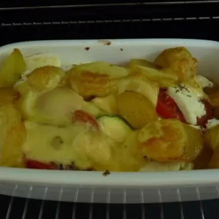 Überbackener Kartoffelauflauf aus Kartoffelresten