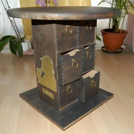 Pfeifentisch auf Rollen selbst gebaut