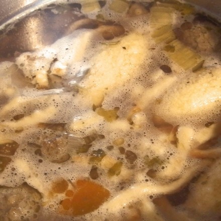 Gebackene Grießklößchen - Suppeneinlage