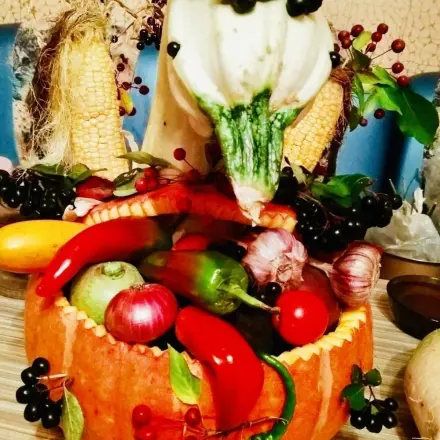 Kürbis zwecks Dekoration lange frisch und schön halten