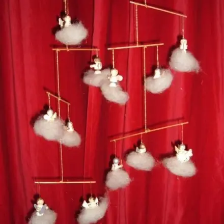 Mobile mit Weihnachtsengeln