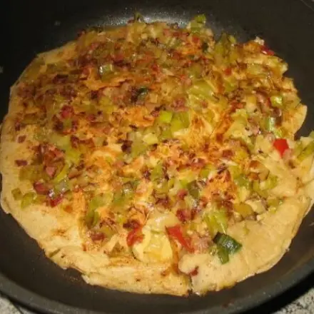 Lauch-Paprika-Pfannkuchen