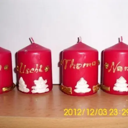 Tischkärtchen aus Kerzen