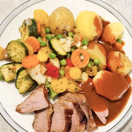 Soße zum Fleisch ohne Fertigprodukte