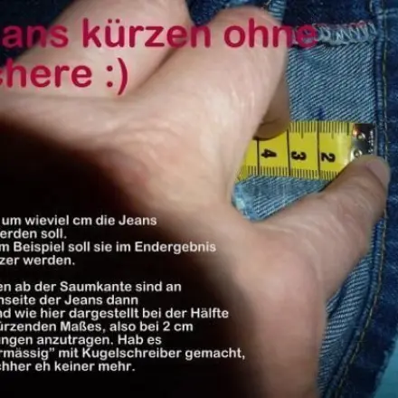 Jeans kürzen & Originalrand erhalten - ohne schneiden