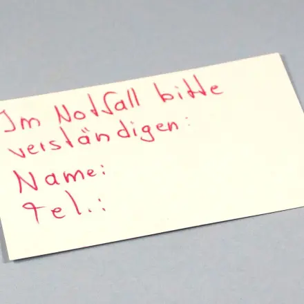 Notfallnummern von nahestehenden Personen