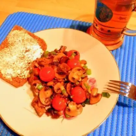 Einfaches, schnelles Pilzgericht