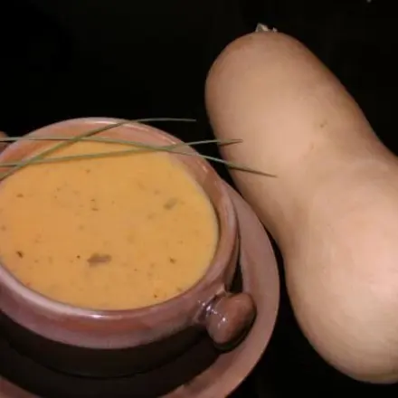 Kürbiscremesuppe mit Ingwer