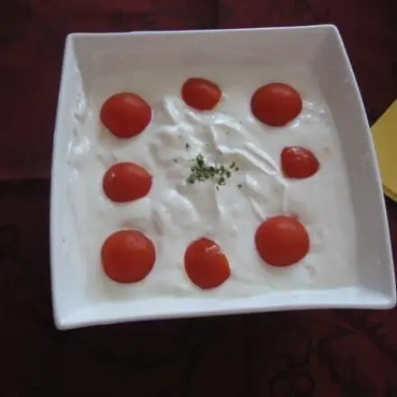 Pellkartoffel mit Zwiebelschmand