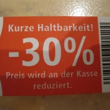 30% sparen bei Lebensmitteln - Mindesthaltbarkeitsdatum