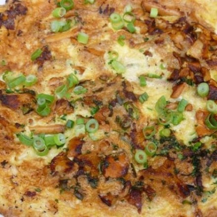 Ein richtig gelungenes Pfifferling-Omelette