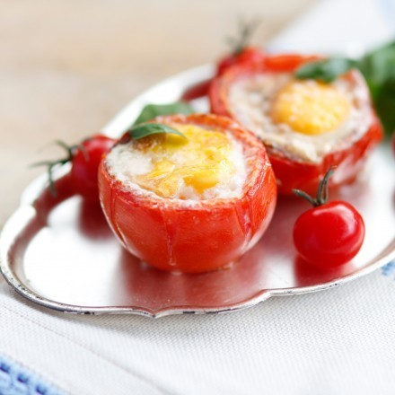 Ei in Tomate - eine kleine Vorspeise
