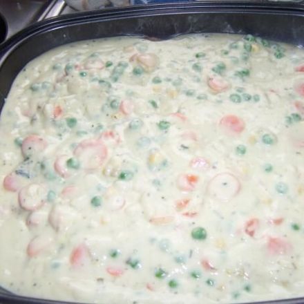 Auflauf mit Buttergemüse und Hähnchenbrust