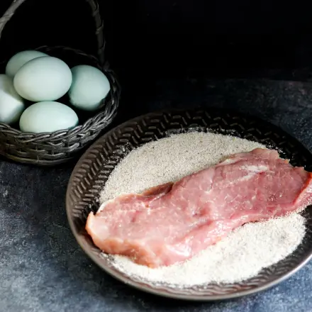 Panieren mit Flohsamenschalen