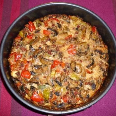Champignon-Schinken-Torte