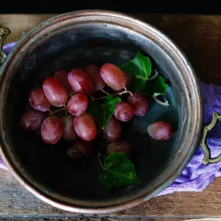 Weintrauben abwaschen