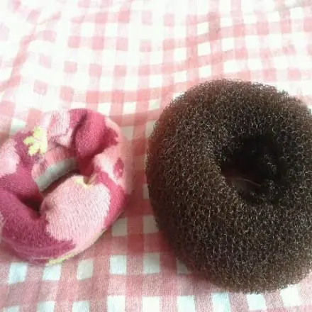 Socke als Duttkissen Ersatz