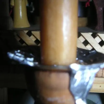 Wachsreste im Kerzenhalter