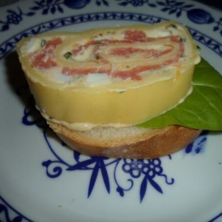 Käse-Lachs-Rolle