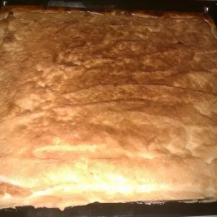 Käseschneekuchen am Blech mit Baiserhaube