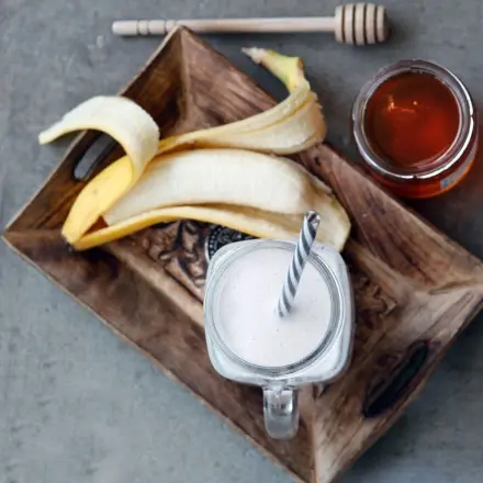 Bananendrink - gesundes Frühstück für Kinder