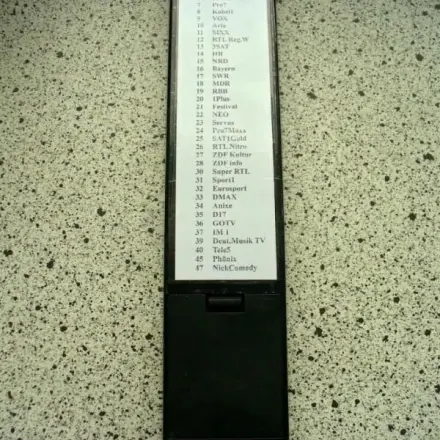 Liste der TV Programme unauffällig sofort griffbereit