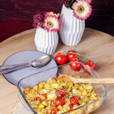 Kartoffel-Tomaten-Käse-Auflauf