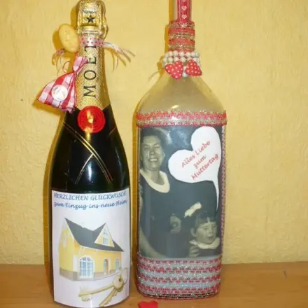 Flaschen zu persönlichen Geschenken machen