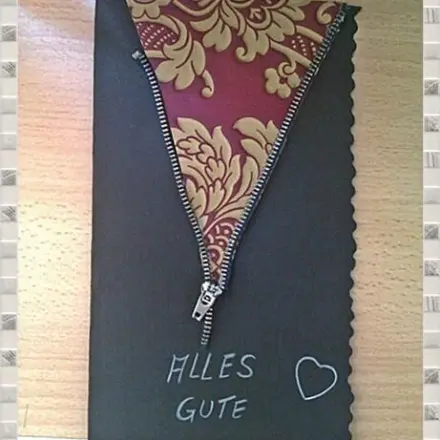 Karte mit Reißverschluss DIY