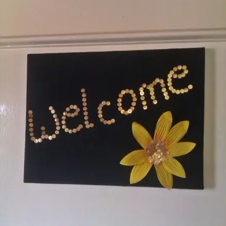 Tür- oder Wandbild "Welcome" selber machen