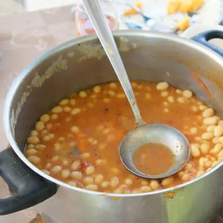 Weiße Bohnen mit Merguez-Würsten