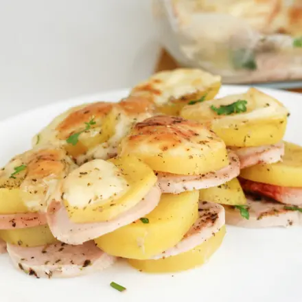 Fleischwurst-Kartoffelauflauf