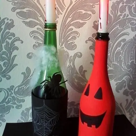 Halloween Deko Flaschen DIY